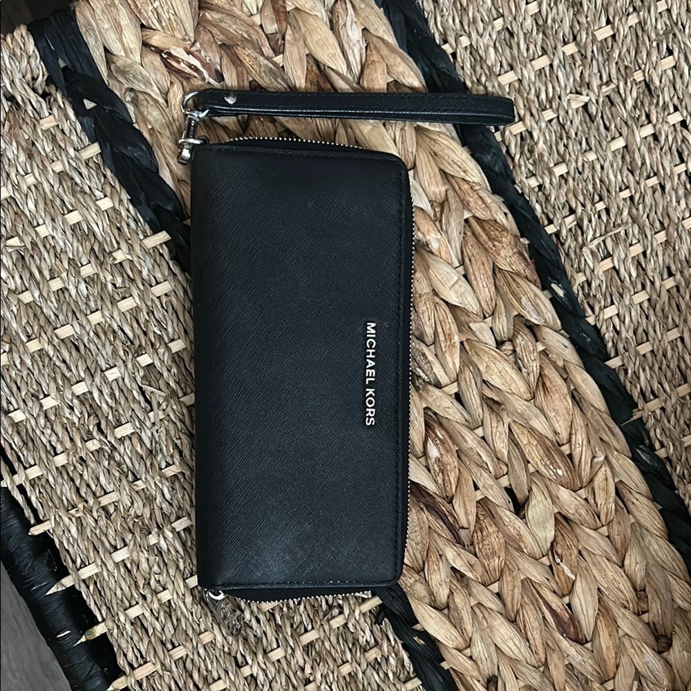 Michael Kors Black Zip-Around Wallet